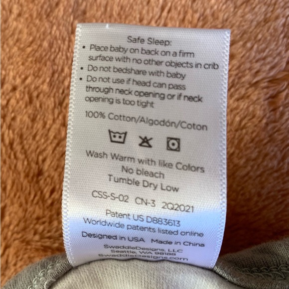 SOLD Arms half-up, 2-way zipper swaddle/sleepsack pack - Picture 5 of 5